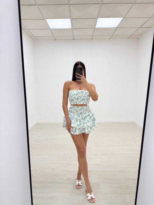 CONJUNTO IBIZA FLORAL CELESTE CONJUNTO IBIZA FLORAL CELESTE